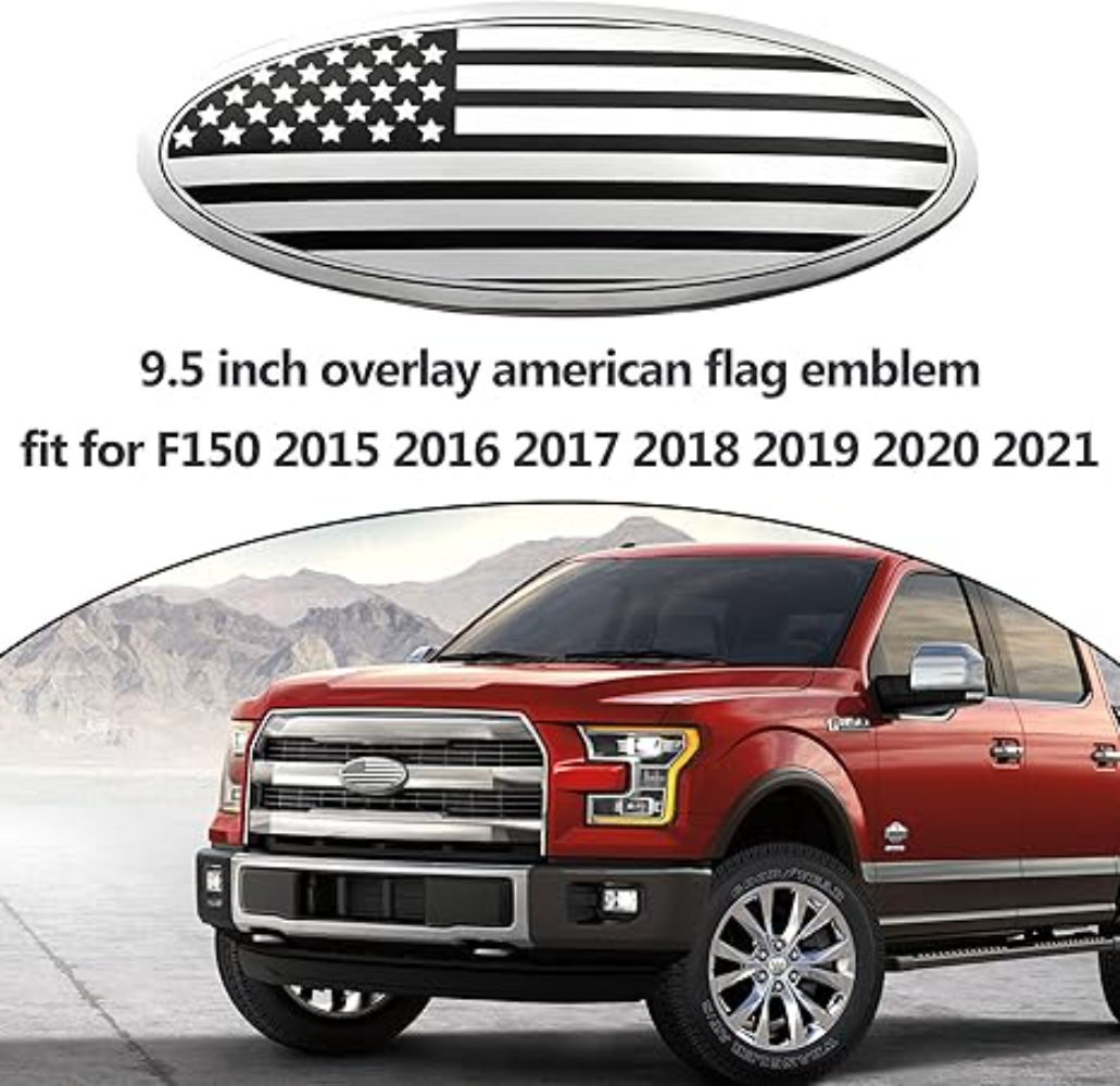 Custom Skull Front Grille /Tailgate Emblem Badge 7''x2.75'' Compatible