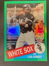2020 Topps Chrome Luis Robert RC 1985 Topps 35th Anniversary Green Refractor /99