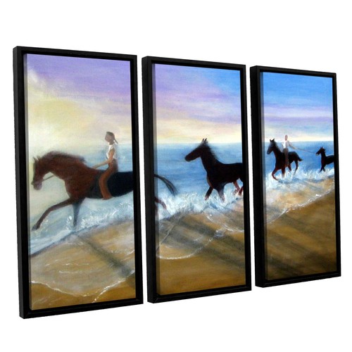 ArtWall Lindsey Janich 'Horses On The Beach Painting' 3 Multi 36x54 eBay