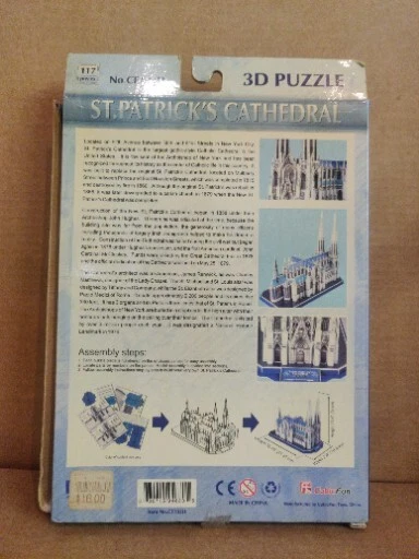 3D Saint Patrick's Cathedral Unopened 117 Pieces - Image 2 of 2