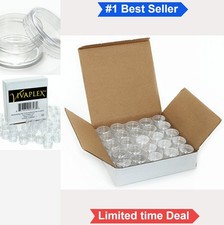Plastic Cosmetic Jars 50 Pack 5 Gram Clear Screw Top Empty Containers for