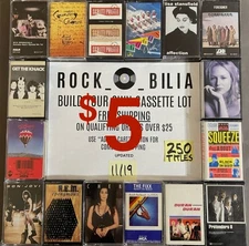 ALL $5 80's-90's ROCK POP BUY 5 & GET FREE SHIPPING BUILD YOUR CASSETTE TAPE LOT