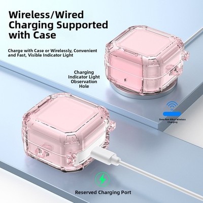 Für Galaxy Buds 4 Pro Hülle Transparent Flexibel mit Verstärktem Ständer