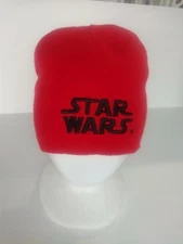 Star Wars Red Beanie Skull Cap Black Embroidered Letters Unisex One Size 