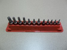 Snap-on 12pc Torx Bit Socket Set - 14 38 Drive In Magnetic Carrier