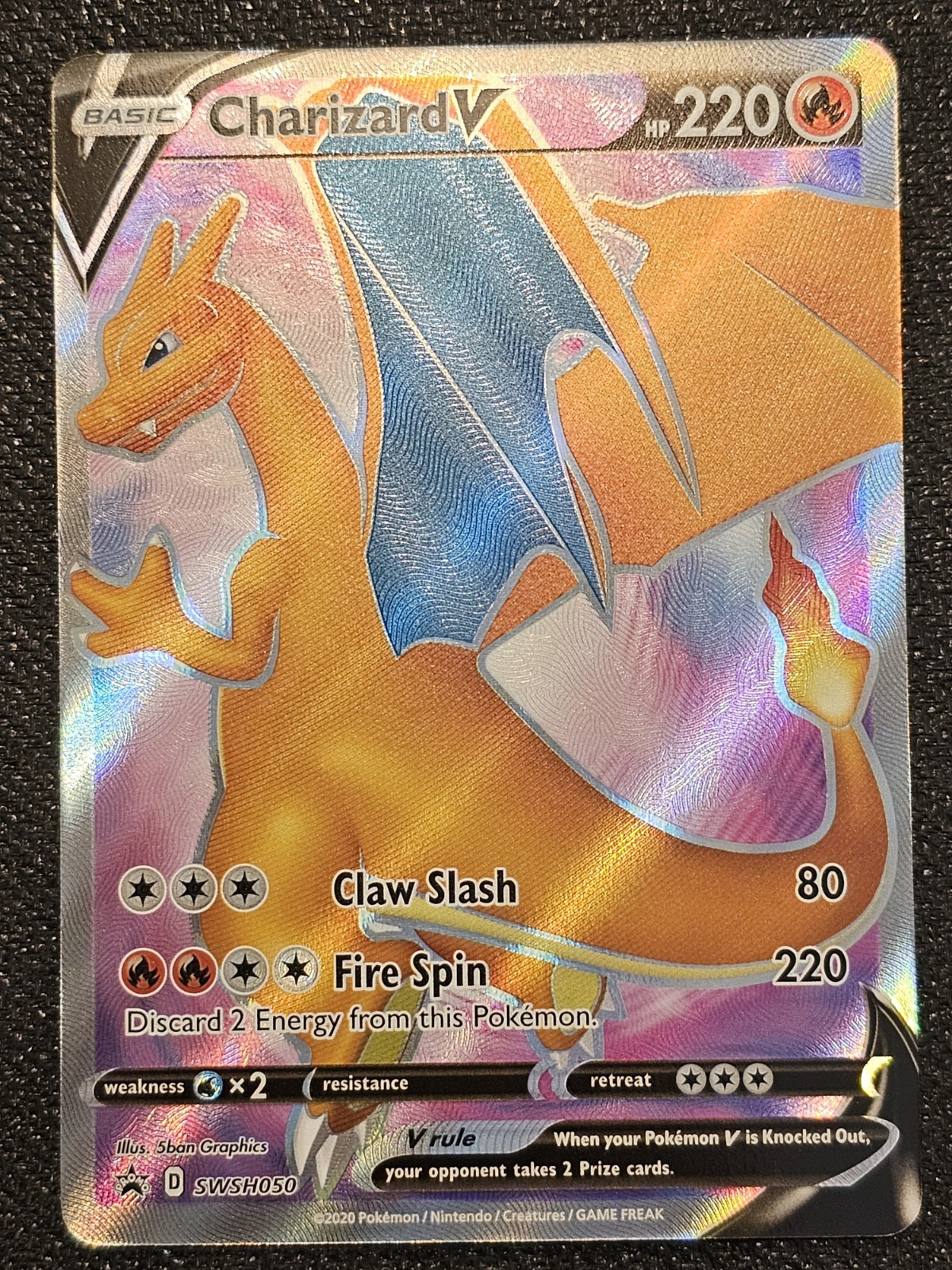Pokémon TCG Card Charizard V SWSH050 Promo NM Champions Path NM
