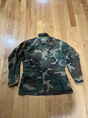 Vintage National Apparel Jacket Combat Camo Medium Short Combat Military Army
