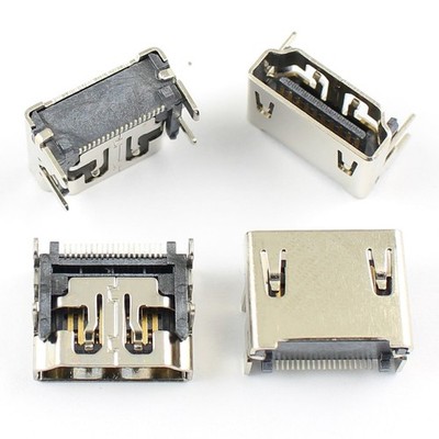 2Pcs New HDMI 19 Pin Female SMT SMD Jack Connector 4 Legs