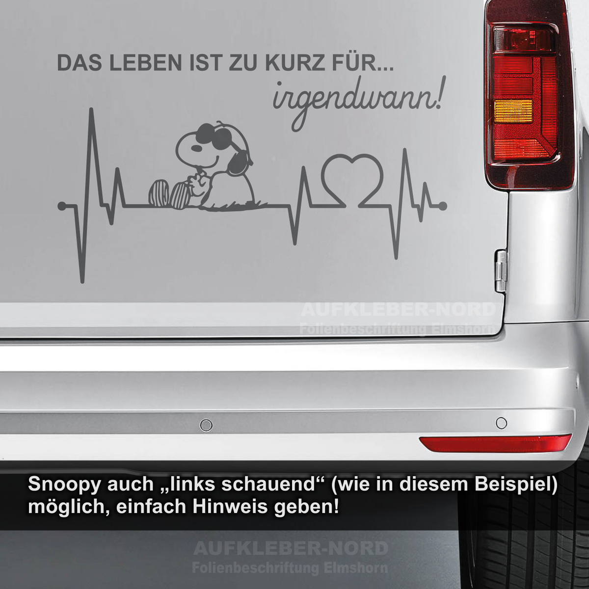 Adesivo Snoopy 90cm Bagagliaio Guarda B110 Auto Lati Porta - Foto 10
