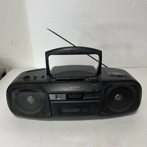 VTG 90's SONY CFD-8 Boombox CD AM/FM Radio Cassette Player/Record Works Perfect
