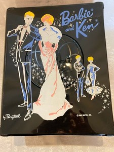 Vtg. Barbie & Ken  1963 Black Carrying Case Ponytail Enchanted Evening