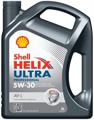 For SHELL OLEJE 550048477 ENGINE OIL 5W-30 5L HELIX ULTRA PROFESSIONAL AV-L 504