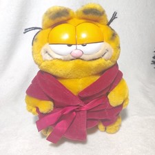 Garfield Plush Red Bathrobe 1978 Dakin Stuffed Animal