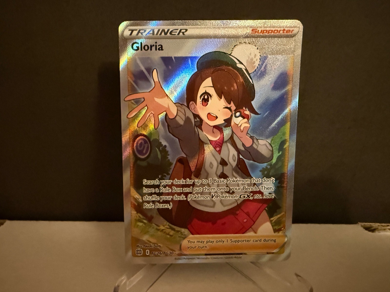 2023 Pokemon Gloria TG26 Brilliant Stars Full Art Trainer Gallery Card NM+