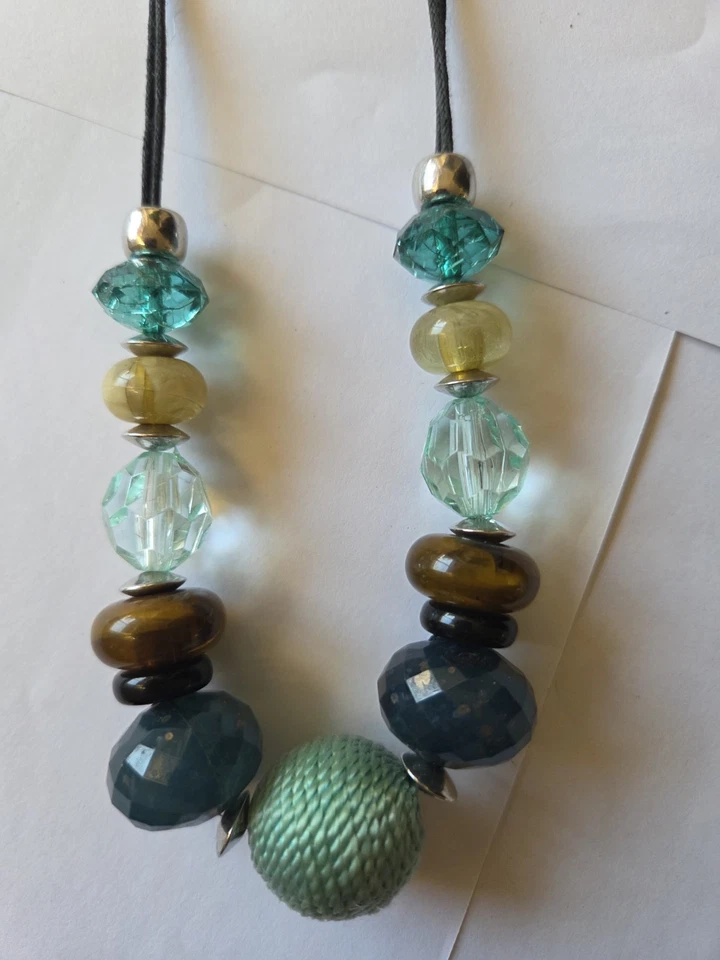 Kette Nachlass Modeschmuck Grün Türkis Halskette - Bild 3 von 4