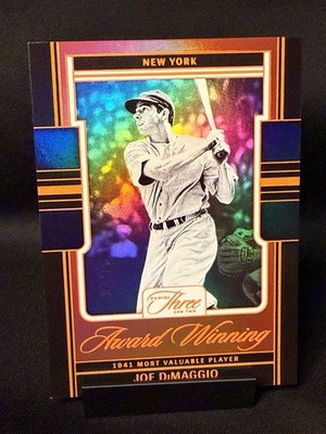 2025 Panini Three and Two Award Winning Joe DiMaggio #19 HOF /20 Orange Yankees