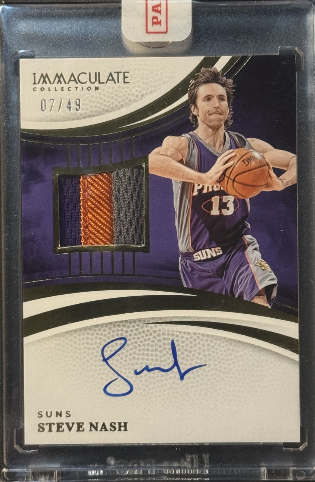 Factory sealed 2024-25 Panini Immaculate Steve Nash #PAU-50 Patch Auto /49 view 1