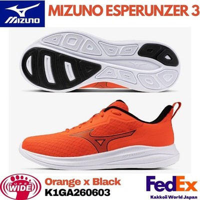 Mizuno Running shoes MIZUNO ESPERUNZER 3 Orange/Black K1GA260603 SUPER WIDE