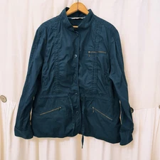 L.L. Bean Women’s XL Military Utility Jacket Navy Blue EUC