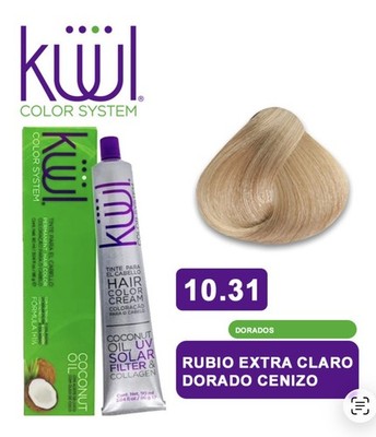 Tinte Kuul 10.31 RUBIO EXTRA CLARO DORADO CENIZO 3.04 fl oz