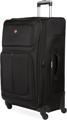 29 Inch Large Checked Suitcase with 360 Degree Wheels & Retractable Handle