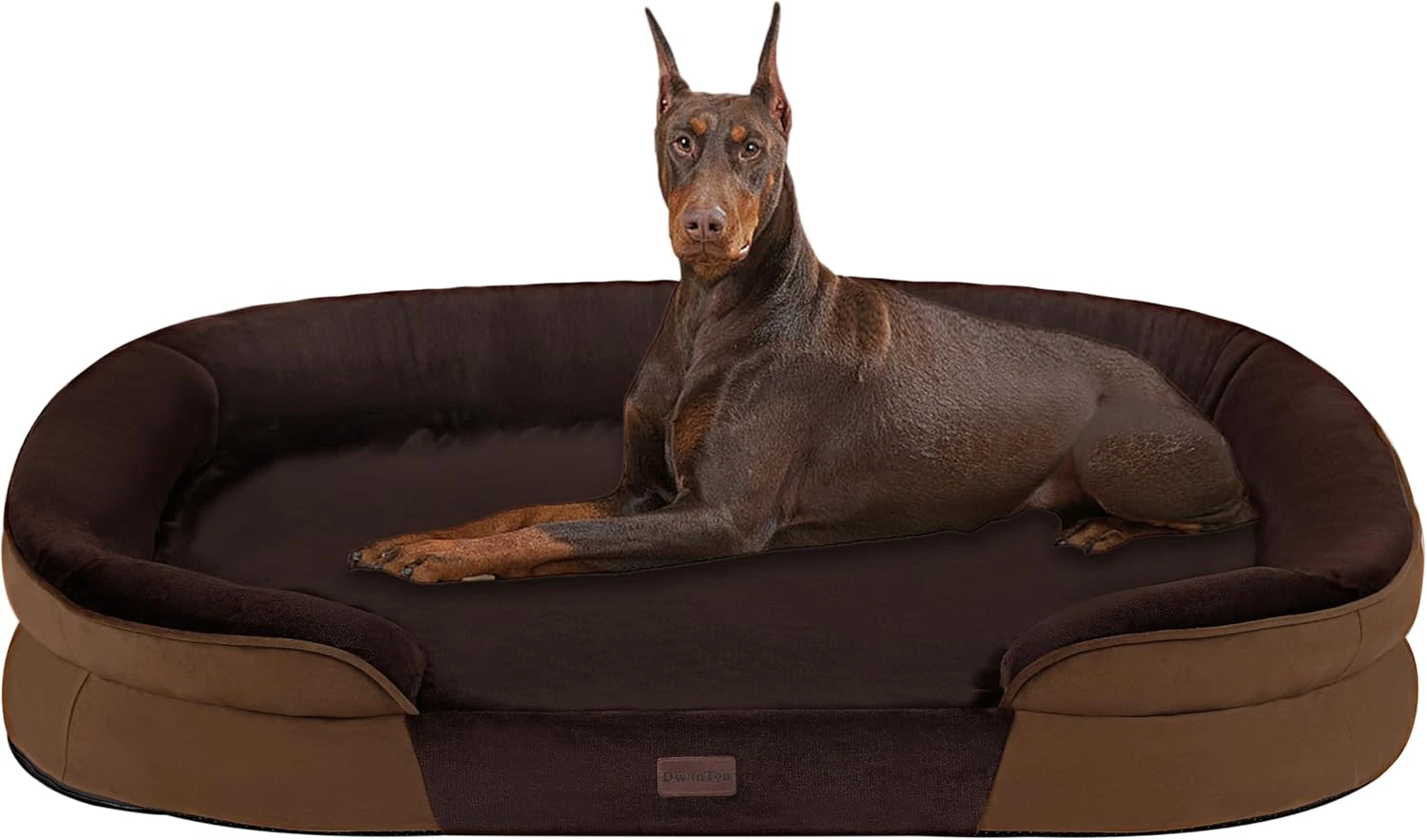 Extra Large Waterproof Orthopedic Dog Bed with Gel Foam - Brown