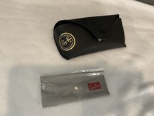 New Authentic Ray Ban Black Glass Glasses Case And Cleaning Cloth