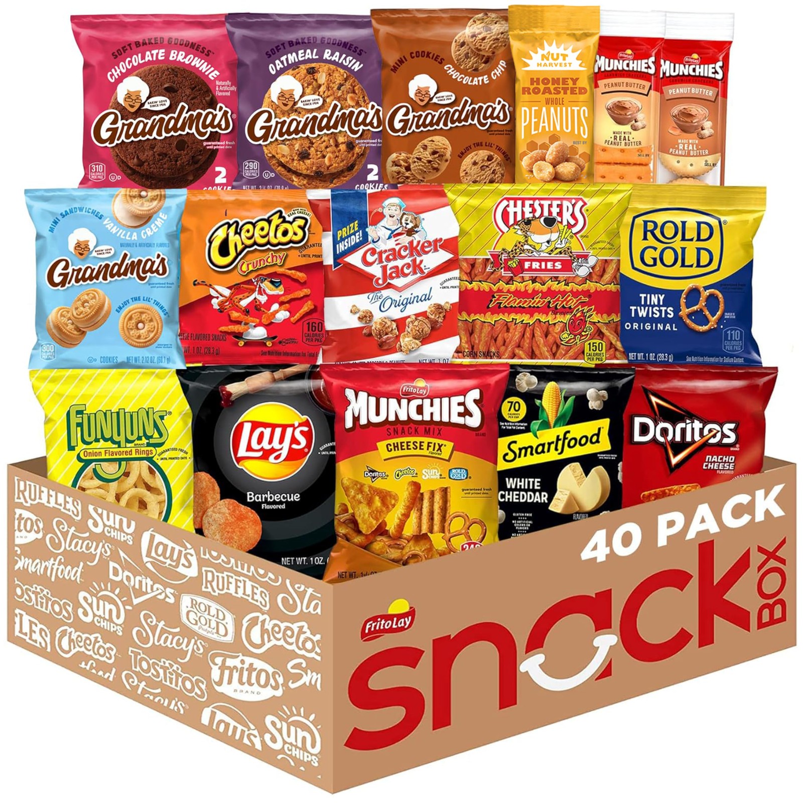 Paquete de cuidado de bocadillos Frito-Lay Ultimate, variedad de papas fritas, galletas,...