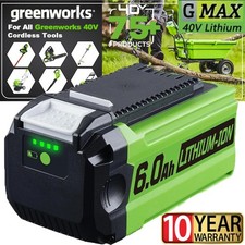 40V 6Ah For Greenworks G-MAX Lithium Battery 29472 29462 29252 20202 40 Volt