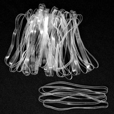 50 Pcs Clear Rubber Bands 200X5Mm Perimeter X Width Transparent TPU Rubberband