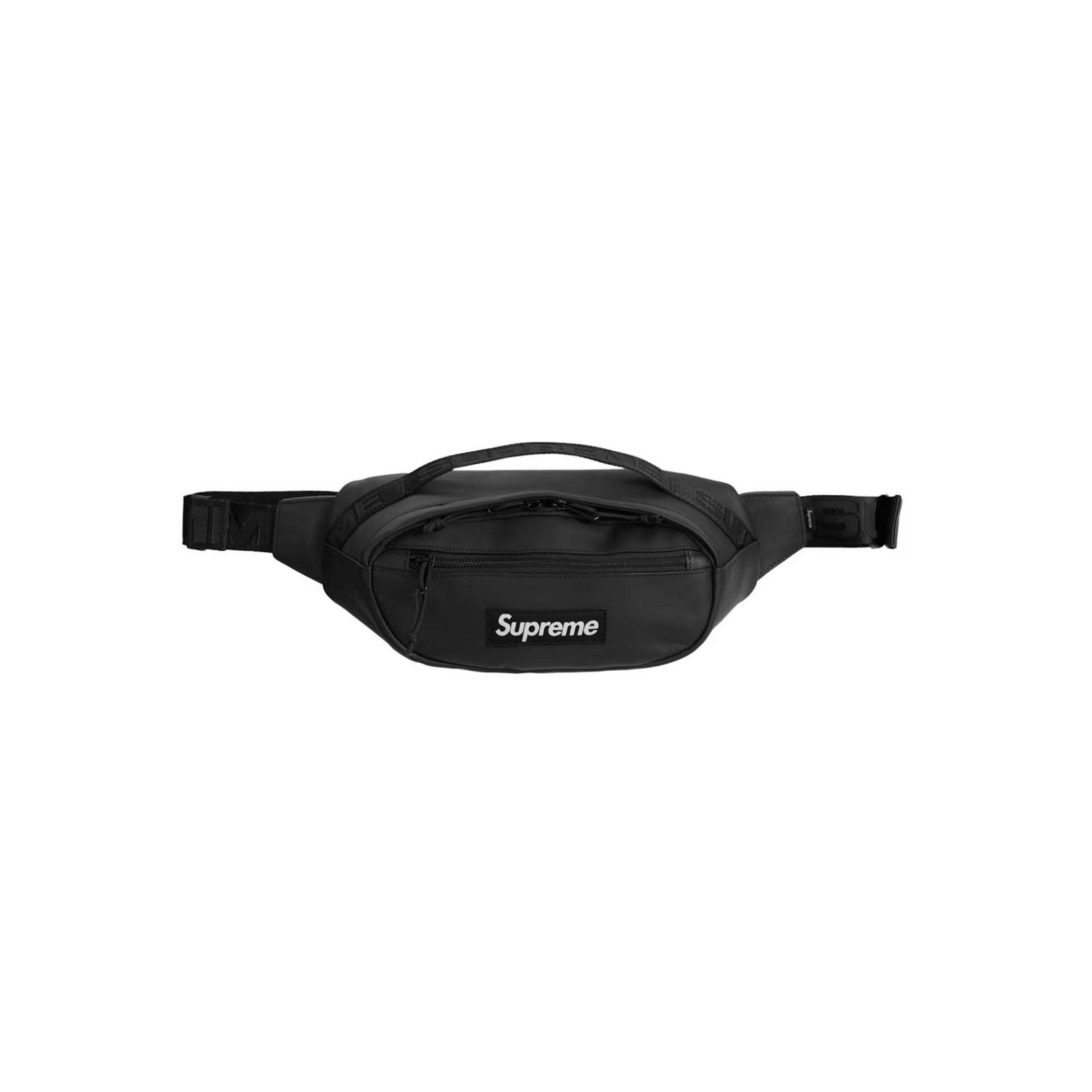 Supreme Leather Waist Bag Black