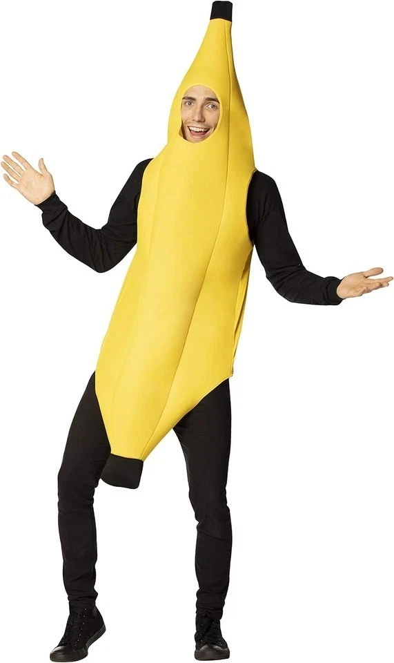 Banana Fruit Costume Adult Size 55"x23" Funny Outfit for Halloween Party Dress - Image 3 of 4