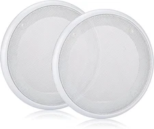 Facmogu 2PCS 8In White Ceiling Speaker Covers, Surface Mount Speaker Grill Mesh 