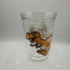 Vintage Welch’s Jelly Glass Tyrannosaurus Rex T-Rex 1988 Dinosaur Series 8oz 4"