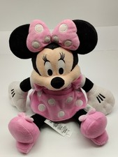 Peluche Disney Minnie Mouse avec Robe à Pois Rose  Hauteur 35 cm Collection