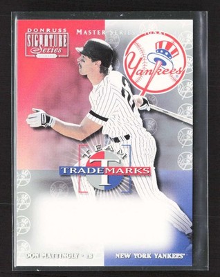2001 Donruss Signature Don Mattingly Team Trademarks No Auto Sample TV6966