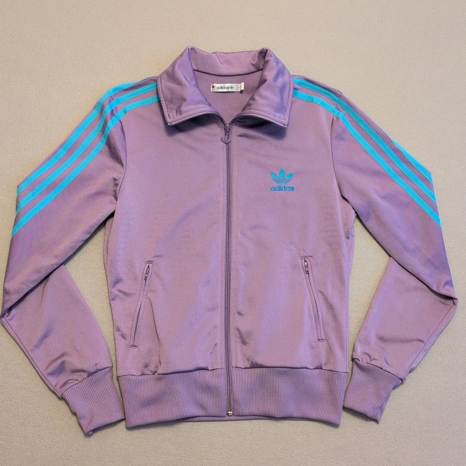 Adidas Adicolor Classics Firebird Tracksuit Set Womens S Purple Turquoise X32103 - Image 4 of 4