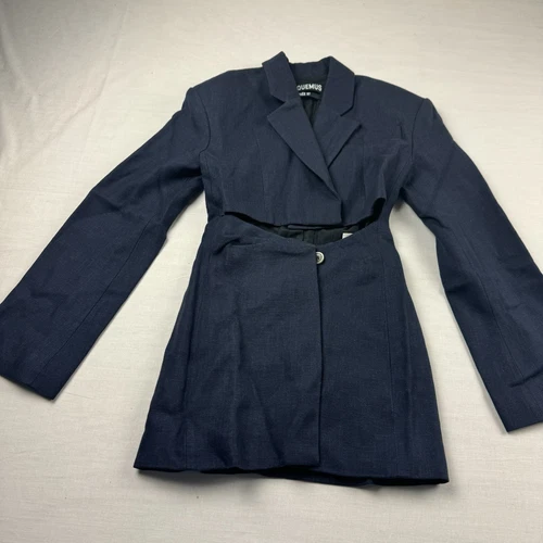 Abito Jacquemus blu scuro La Veste Arles mini donna taglia 32