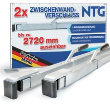 Spannbrett Klemmbalken Zwischenwandverschluss 2× 1,92–2,72m Ladungssicherung NTG