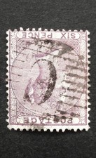 Queen Victori GB 6d SG.70Wi Used Pmk Constantinople Levant Well Centered VF