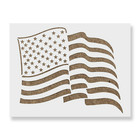 Waving American Flag Stencil - Mylar Stencils, Huge Stencils, Diy Craft