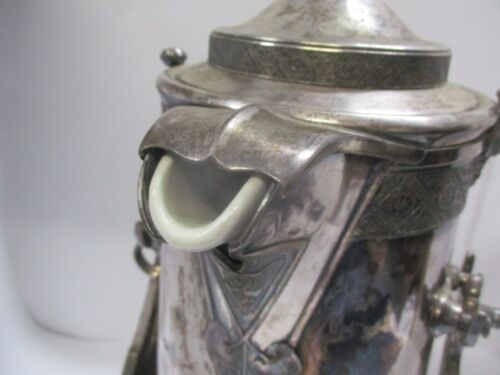 REED & BARTON SILVER PLATE TILTING TIPPING PITCHER Dated May 13, 1878 - Picture 4 of 21