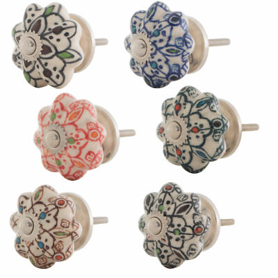 Möbelknopf Porzellan Möbelknauf Schubladen Keramik Vintage Shabby Serie Marok