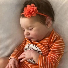 Sleeping 19" Reborn Baby Dolls Cloth Body Toddler Newborn Infant Handmade Sweet