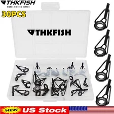 30pcs Fishing Kit Rod Tip Repair Kit Ceramic Ring Guide Rod Repair Replacement