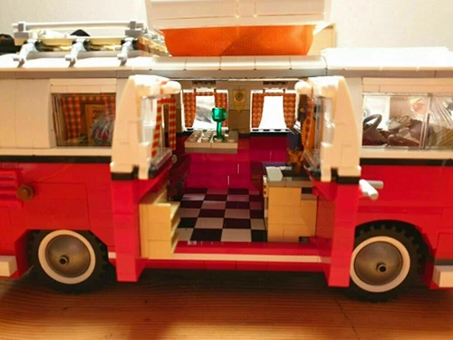 VW Bully T1 Campingbus Creator Expert blocco di costruzione regali regalo A02698 IT* - Foto 10 di 13