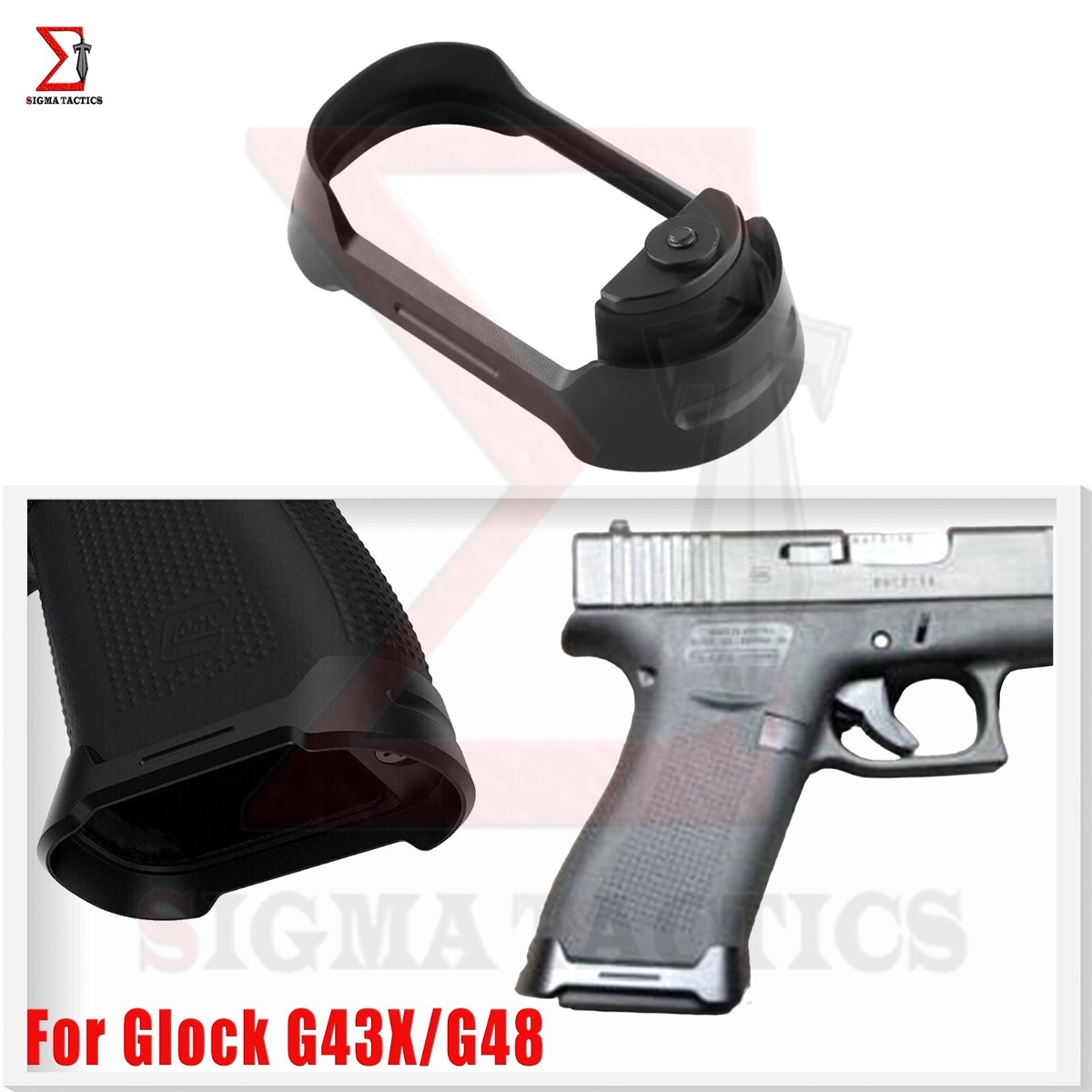 New Flared Magwell For Glock 43X/48/G43X G48 MOS Anodized Aluminum