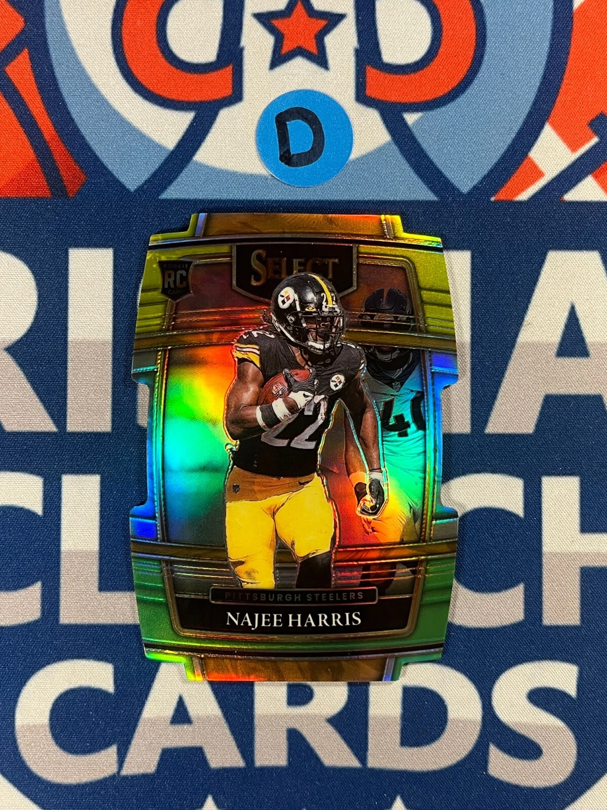 2021 Panini Select Concourse Yellow Green Prizm Die-Cut RC Najee Harris #53