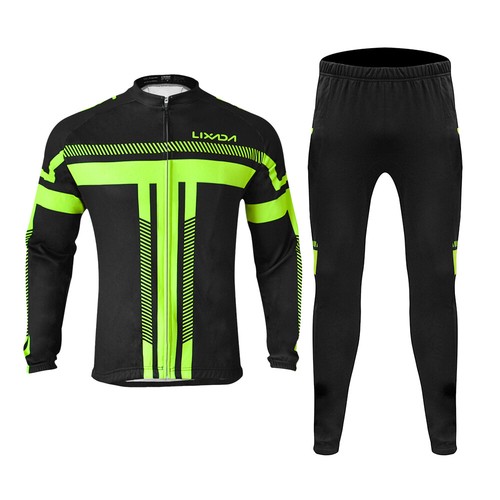 Maglia da ciclismo manica lunga invernale da uomo Lixada Set di X9C9 | eBay