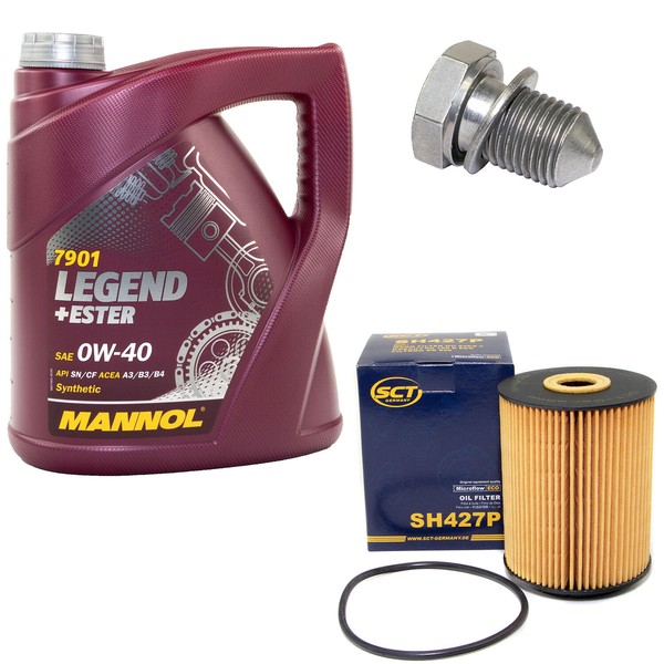 MotoröL ÖLfilter SH427P 0W40 4Liter + ÖLablassschraube FüR VW Transporter Passat-image
